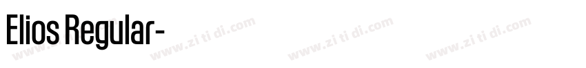 Elios Regular字体转换